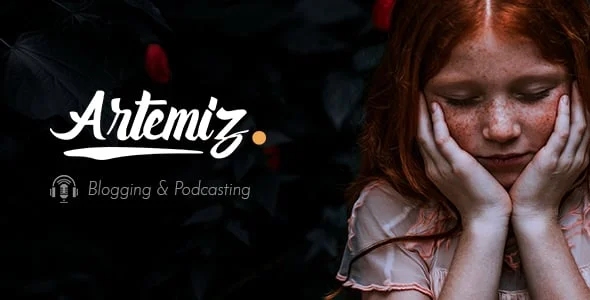 Artemiz | Blog & Podcast WordPress Theme — homepage layout