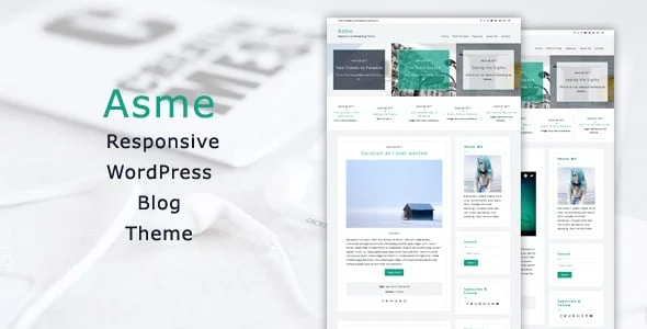 Asme - Responsive WordPress Blog Theme — homepage layout