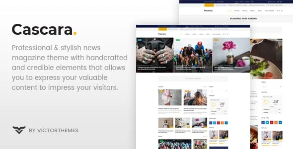 Cascara - Blog, News & Magazine WordPress Theme — homepage layout