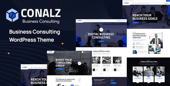 Conalz - Business Consulting WordPress Theme — homepage layout