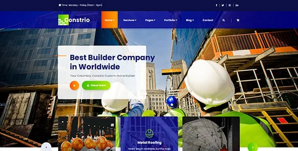 Contio - Construction WordPress Theme — interior page design