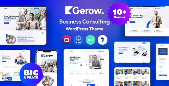 Gerow - Business Consulting WordPress Theme + RTL — homepage layout