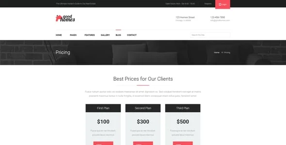 Good Homes | Real Estate WordPress Theme — design detail view