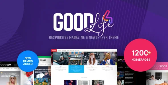 GoodLife - Magazine & Newspaper WordPress Theme — homepage layout