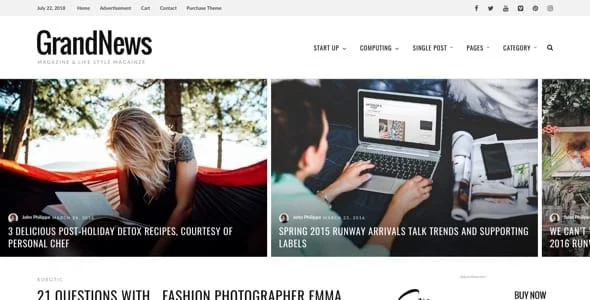 Grand News | Magazine Newspaper WordPress — design detail view