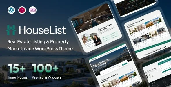 HouseList – Real Estate Listing & Property Marketplace WordPress Theme — homepage layout