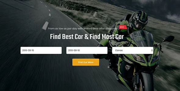 Ireca - Car Rental Boat, Bike, Vehicle, Calendar WordPress Theme — interior page design
