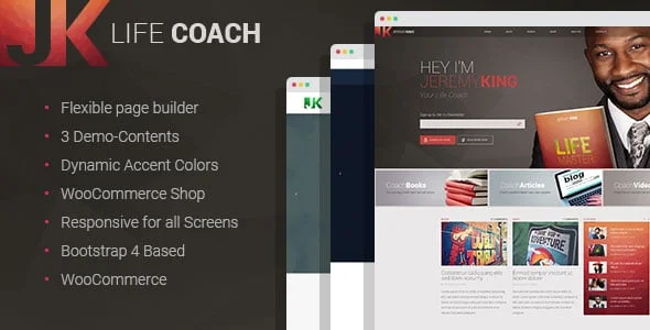 Life Coach - Public Speaker Personal Page WordPress theme — blog and article listing