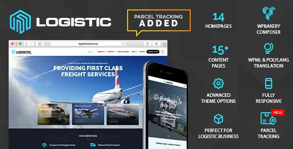 Logistic - WP Theme For Transportation Business — homepage layout