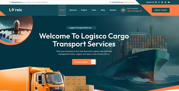 Loraic - Transportation & Logistics WordPress Theme — single post layout