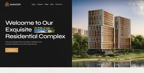 Manoir -  Single Property & Apartment WordPress Theme — design detail view