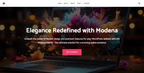Modena Elegant Blog WordPress Theme — blog and article listing
