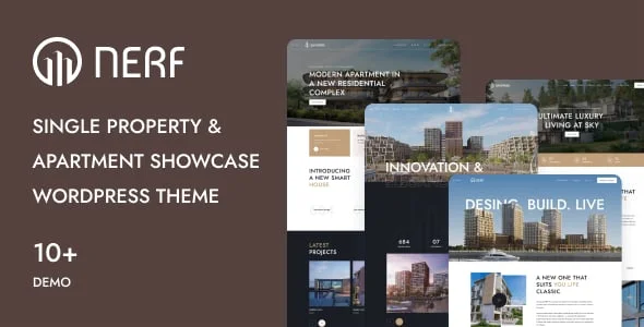 Nerf - Single Property WordPress Theme — homepage layout
