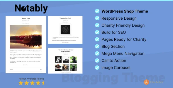 Notably - A WordPress Blogging Theme — homepage layout