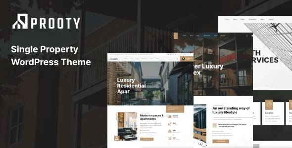 Prooty - Single Property WordPress Theme — homepage layout