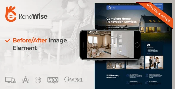 RenoWise - Construction & Building WordPress Theme — design detail view