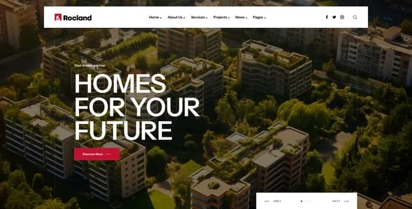 Rocland - Real Estate Group WordPress Theme — blog and article listing