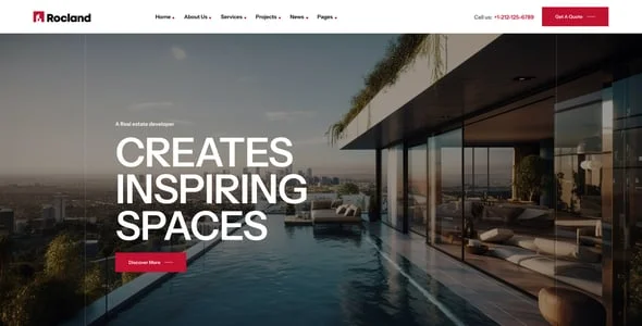 Rocland - Real Estate Group WordPress Theme — interior page design