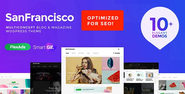 SanFrancisco - MultiConcept Blog & Magazine WordPress Theme — homepage layout