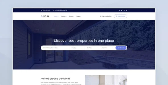 Selio - Real Estate Directory WordPress Theme — design detail view