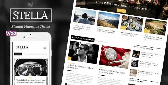 STELLA - Clean Blog/News/Magazine Responsive Theme — homepage layout