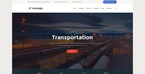 Translogic | Logistics & Shipment Transportation WordPress Theme — interior page design