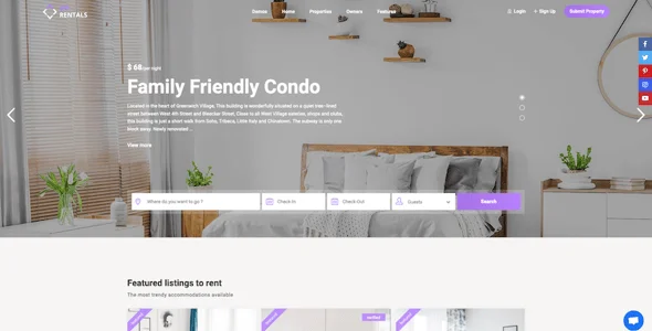 WP Rentals - Booking Accommodation WordPress Theme — blog and article listing