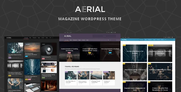 Aerial - Layers Magazine WordPress Theme WordPress theme homepage layout for a blog magazine website