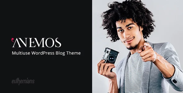 Anemos - A Multiuse Blogging WordPress Theme WordPress theme homepage layout for a blog magazine website