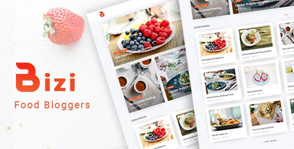 Bizi - A WordPress Theme for Food Bloggers WordPress theme homepage layout for a affiliate magazine website