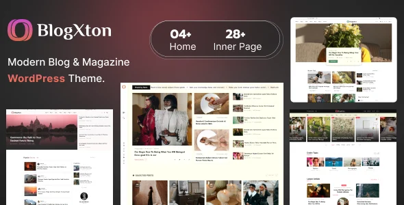 Blogxton - Modern Blog & Magazine WordPress Theme WordPress theme homepage layout for a blog magazine website