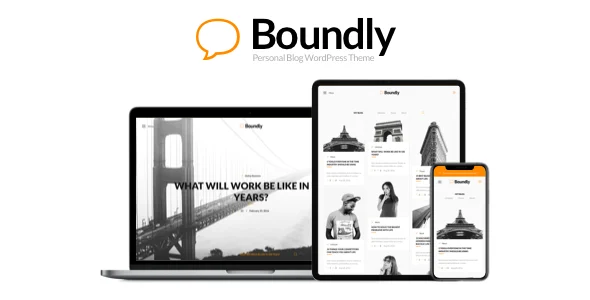 Boundly - Personal WordPress Blog Theme WordPress theme homepage layout for a beautiful magazine website