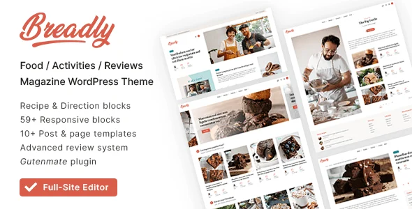 Breadly - Adsense Optimized Minimal Blog WordPress Block Theme with WooCommerce support WordPress theme homepage layout for a block magazine website