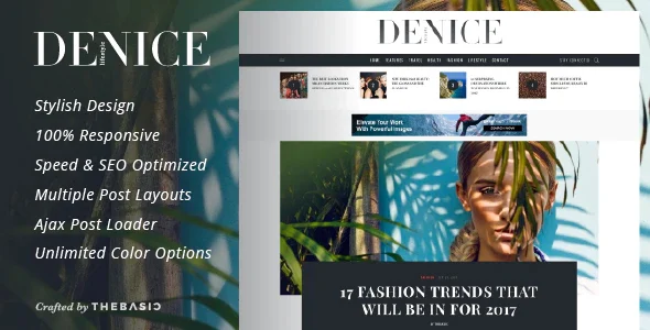Denice - A Responsive WordPress Blog Theme WordPress theme homepage layout for a adsense magazine website