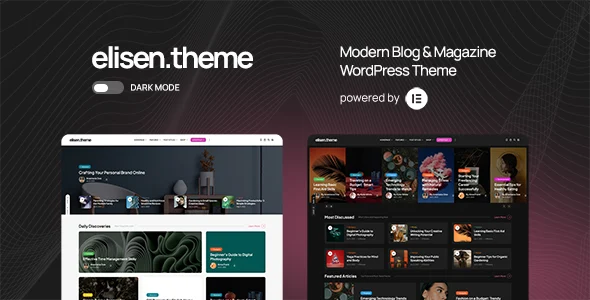Elisen – Blog & Magazine WordPress Theme WordPress theme homepage layout for a amp magazine website