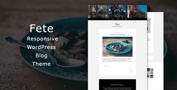 Fete - Responsive WordPress Blog Theme WordPress theme homepage layout for a blog magazine website