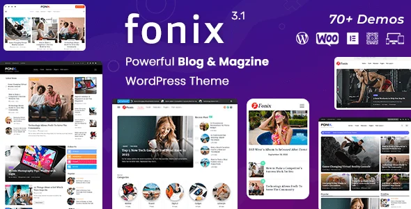 Fonix | Newspaper & Magazine WordPress Theme WordPress theme homepage layout for a blog magazine website