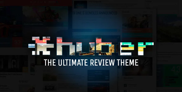 Huber: Multi-Purpose Review Theme WordPress theme homepage layout for a affiliates magazine website