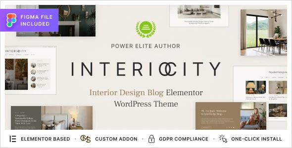 Interiocity - Home Decor Blog and Interior Design Magazine WordPress Theme WordPress theme homepage layout for a editorial theme magazine website