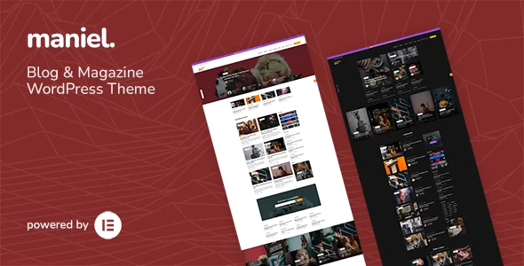 Maniel – Blog & Magazine WordPress Theme WordPress theme homepage layout for a blog magazine website
