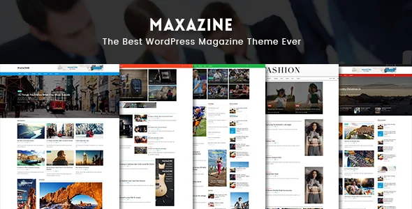 Maxazine | Magazine WordPress Theme WordPress theme homepage layout for a blog magazine website