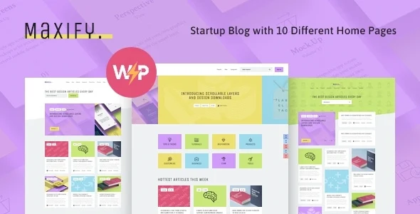 Maxify | Startup & Business News WordPress Blog Theme WordPress theme homepage layout for a agency magazine website