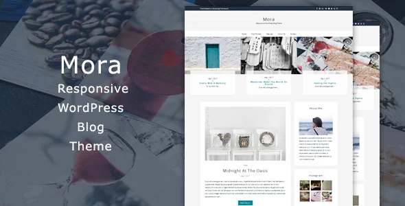 Mora - Responsive WordPress Blog Theme WordPress theme homepage layout for a blog magazine website