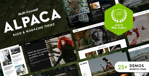 Alpaca - Blog & Magazine WordPress Theme — homepage layout