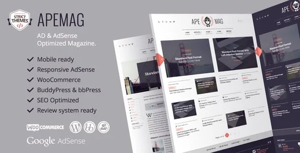 Apemag - Stylish WordPress Theme Magazine with Review System — homepage layout