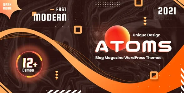 Atoms - WordPress Magazine and Blog Theme — homepage layout