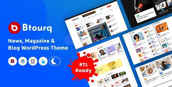 Btourq - WordPress News Magazine Theme — homepage layout