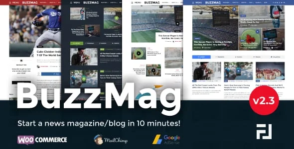 BuzzMag - Viral News WordPress Magazine/Blog Theme — homepage layout