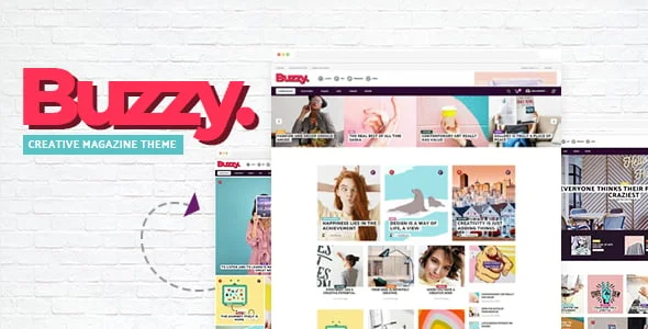 Buzzy - Creative Magazine WordPress Theme — homepage layout