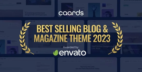 Caards - Modern Blog & Magazine WordPress Theme with Dark Mode — homepage layout